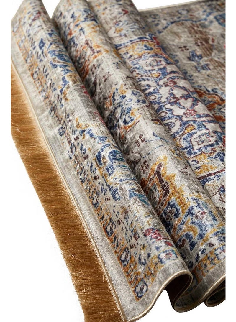 Bursa Silk Gray Velvet Carpet Prayer Rug - Image 3